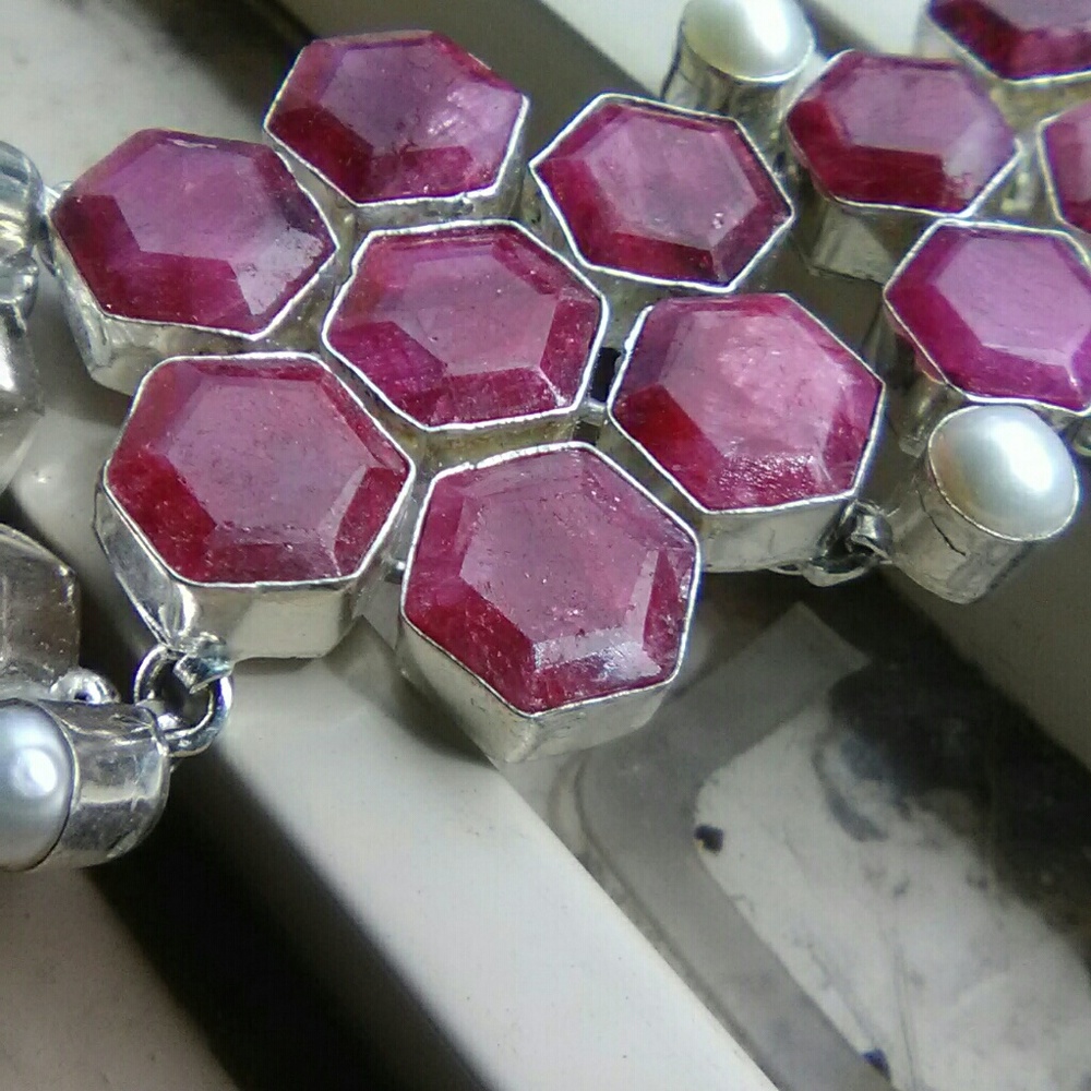 Raw Ruby bracelet